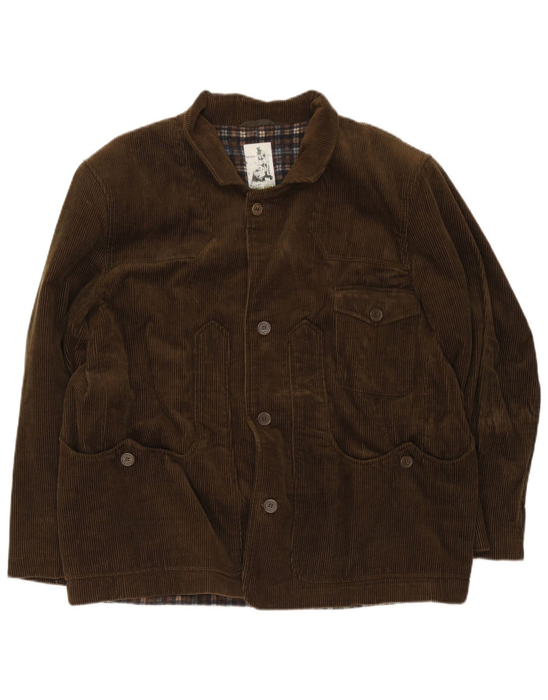 Jaqueta masculina de veludo Hunter IT 50 grande algodão marrom