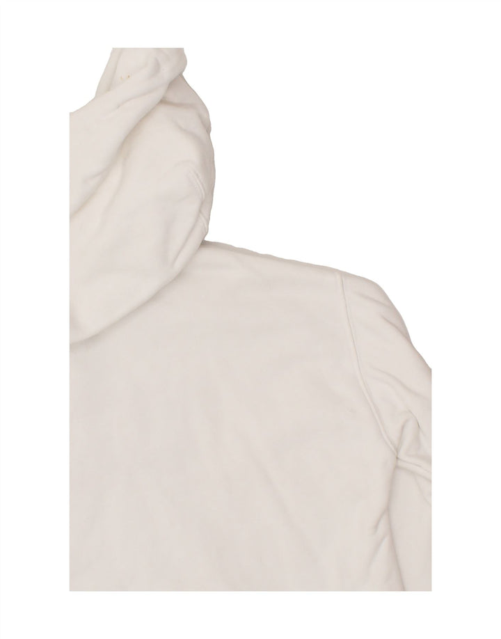 LEVI'S Womens Graphic Crop Hoodie Jumper UK 2 2XS White Vintage Levi's and Second-Hand Levi's from Messina Hembry 