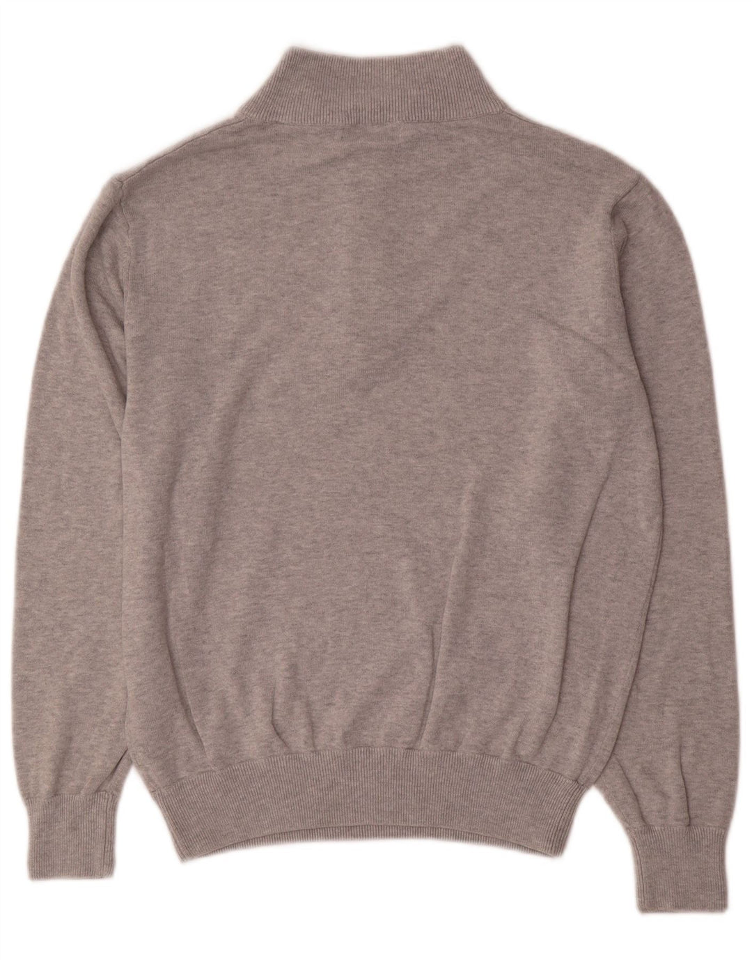 Suéter masculino Calvin Klein com zíper e gola em algodão cinza médio