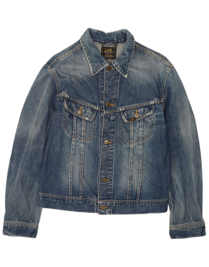 Jaqueta jeans feminina LEE UK 18 XL algodão azul