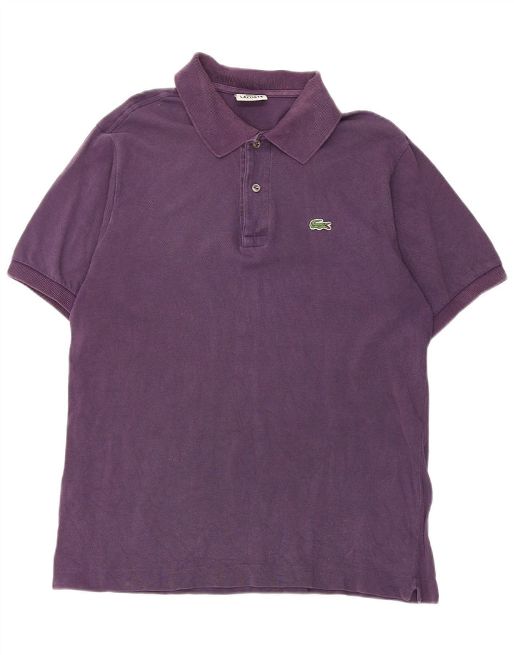 Camisa polo masculina Lacoste tamanho 4 médio algodão roxo