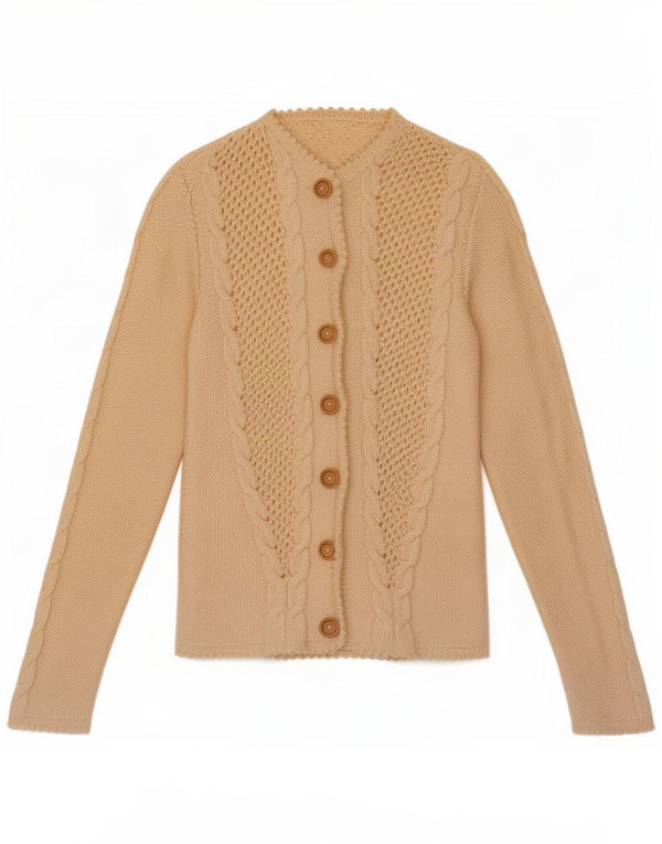 Suéter Cardigan Feminino Vintage UK 4 XS Off White