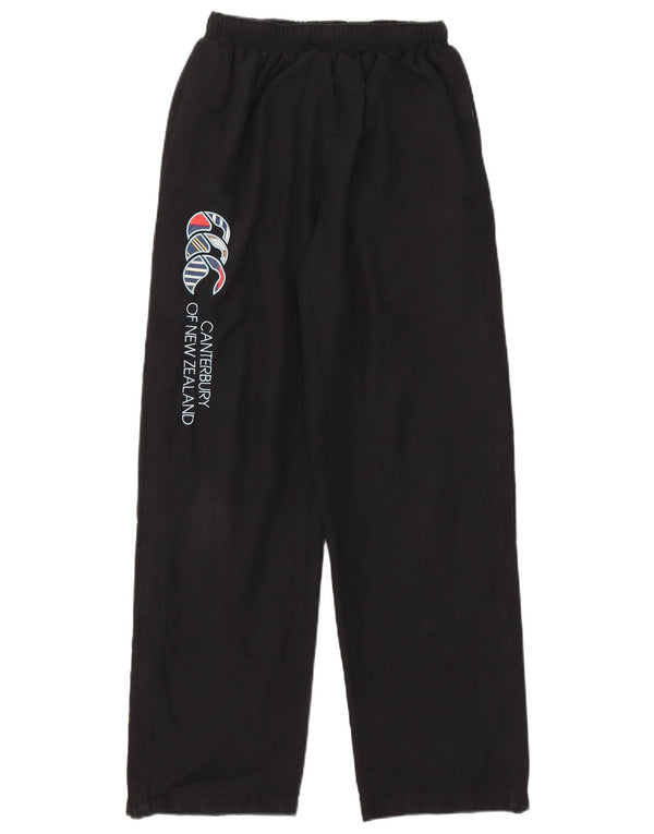Calça de treino masculina Canterbury com estampa gráfica pequena de poliéster preto