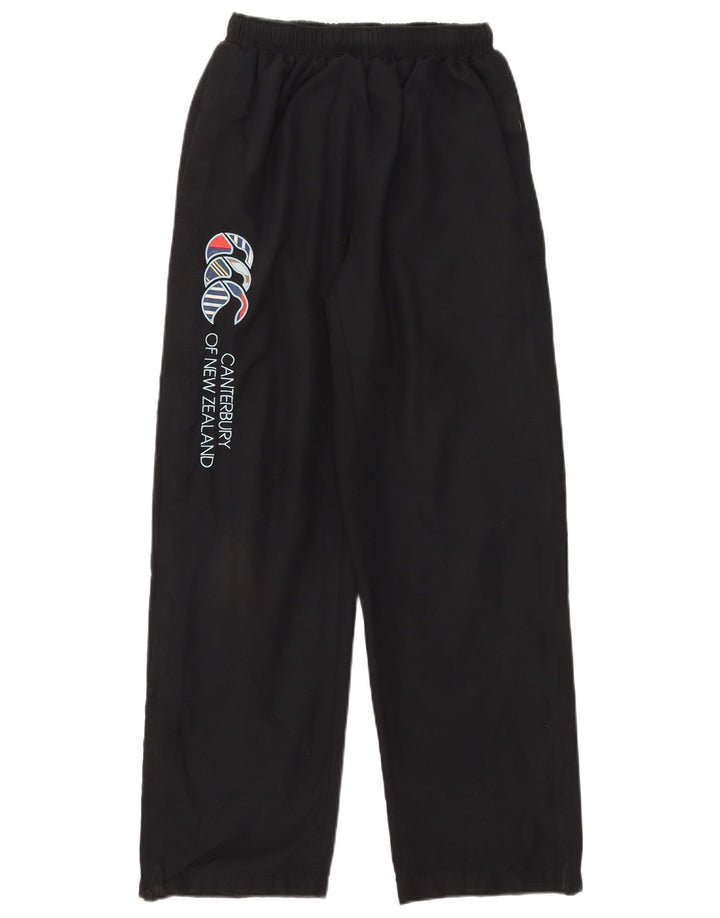 Calça de treino masculina Canterbury com estampa gráfica pequena de poliéster preto