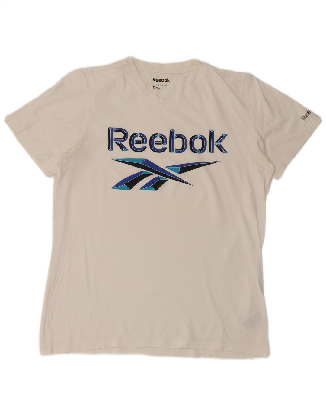 Camiseta masculina gráfica REEBOK grande algodão branco