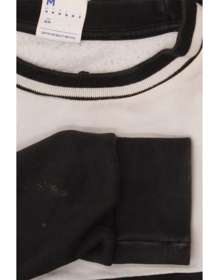REEBOK moletom gráfico masculino jumper médio preto colorblock algodão
