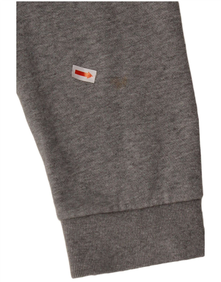 ADIDAS Mens Hoodie Jumper Médio Cinza Algodão Flecked