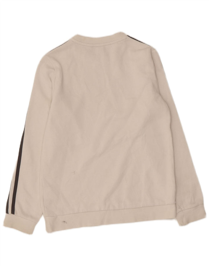Adidas meninos moletom jumper 11-12 anos algodão branco