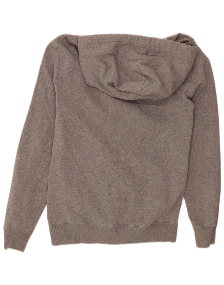 JACK WILLS Suéter feminino com capuz gráfico UK 6 XS algodão cinza