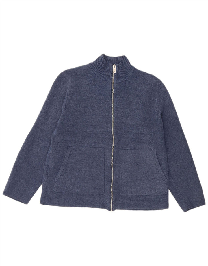 Suéter cardigã feminino Marks & Spencer UK 14 poliéster azul marinho médio