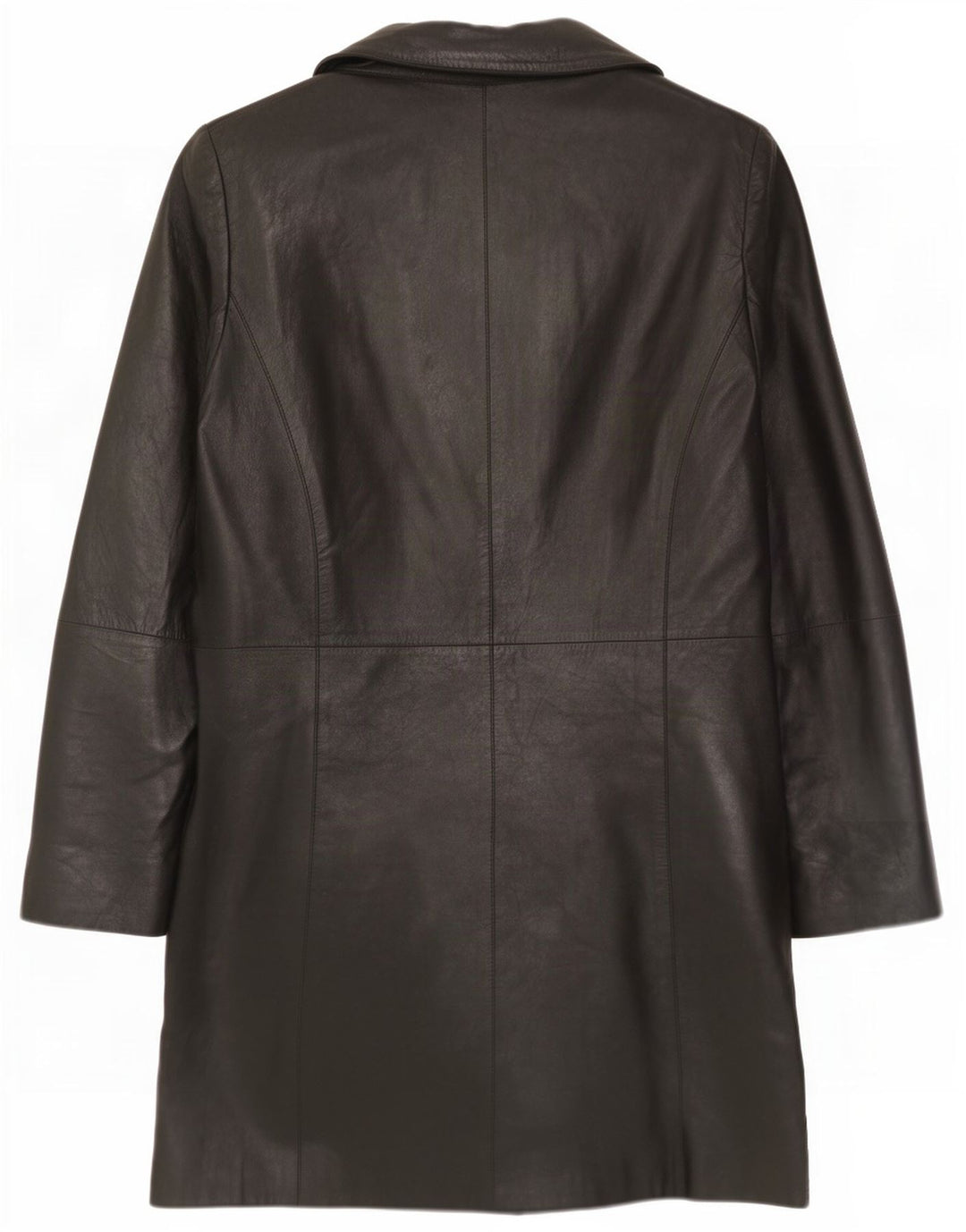 Casaco de couro feminino vintage EU 36 pequeno preto