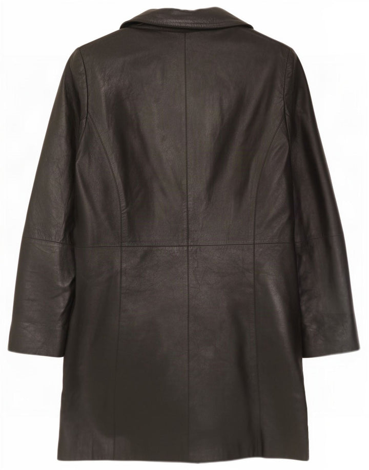 Casaco de couro feminino vintage EU 36 pequeno preto