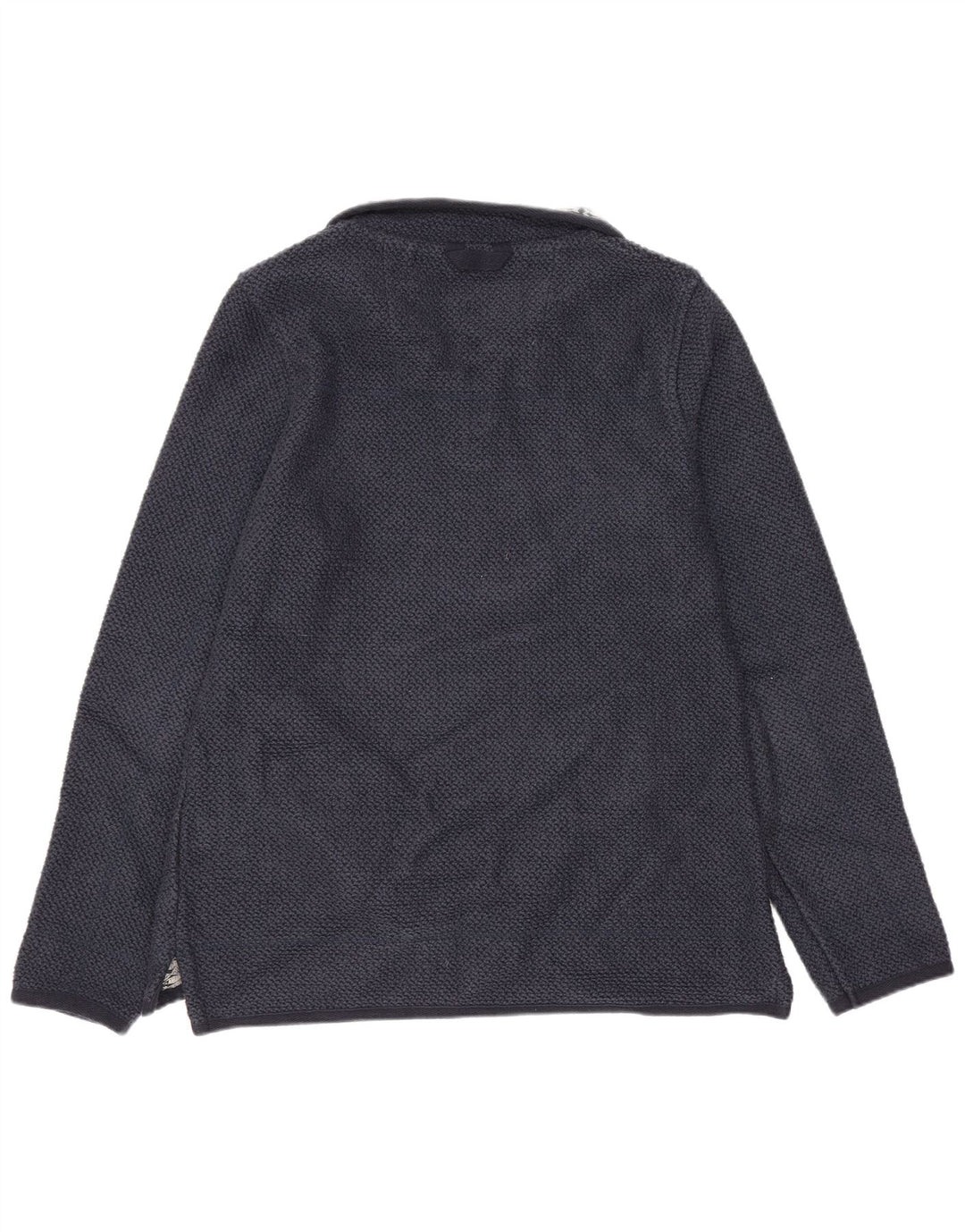 Moletom feminino Weird Fish com zíper e gola alta Reino Unido 12 algodão azul marinho médio