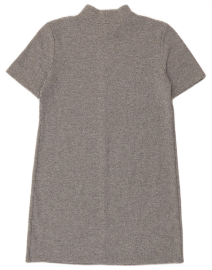 Vestido feminino Zara Shift UK 12 cinza médio