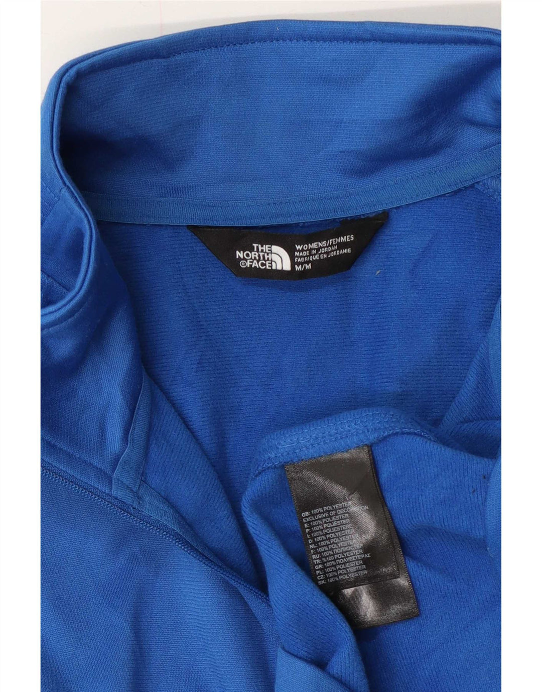 Pulôver feminino The North Face com zíper e gola alta Reino Unido 14 azul médio