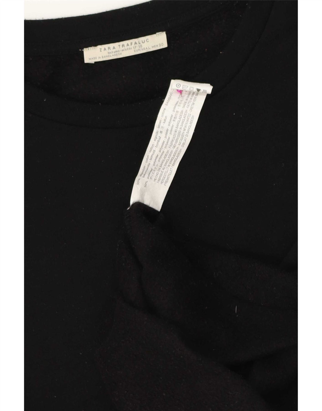 Blusa feminina Zara Trafaluc grande tamanho Reino Unido 16 grande algodão preto