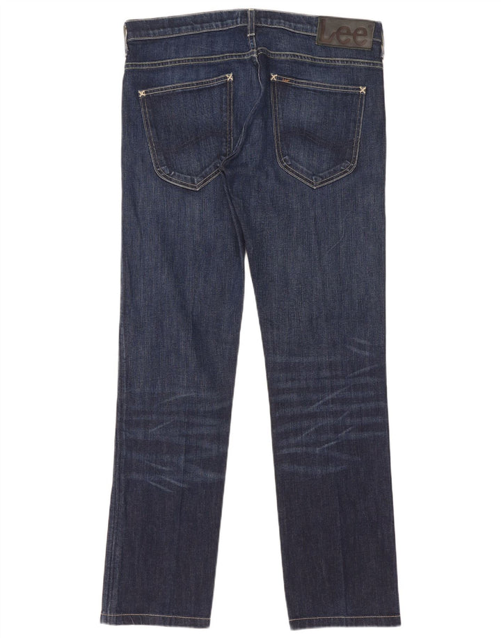 Lee Mens Powell Straight Jeans W33 L31 Azul Algodão