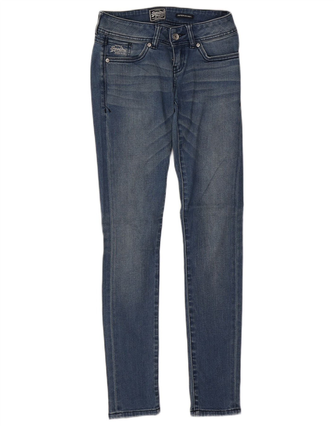 Jeans super skinny feminino SUPERDRY W26 L30 algodão azul