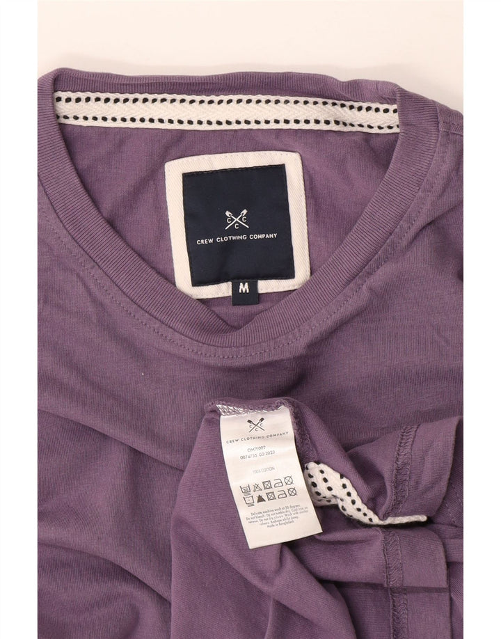 Camiseta masculina Crew Clothing Top médio algodão roxo