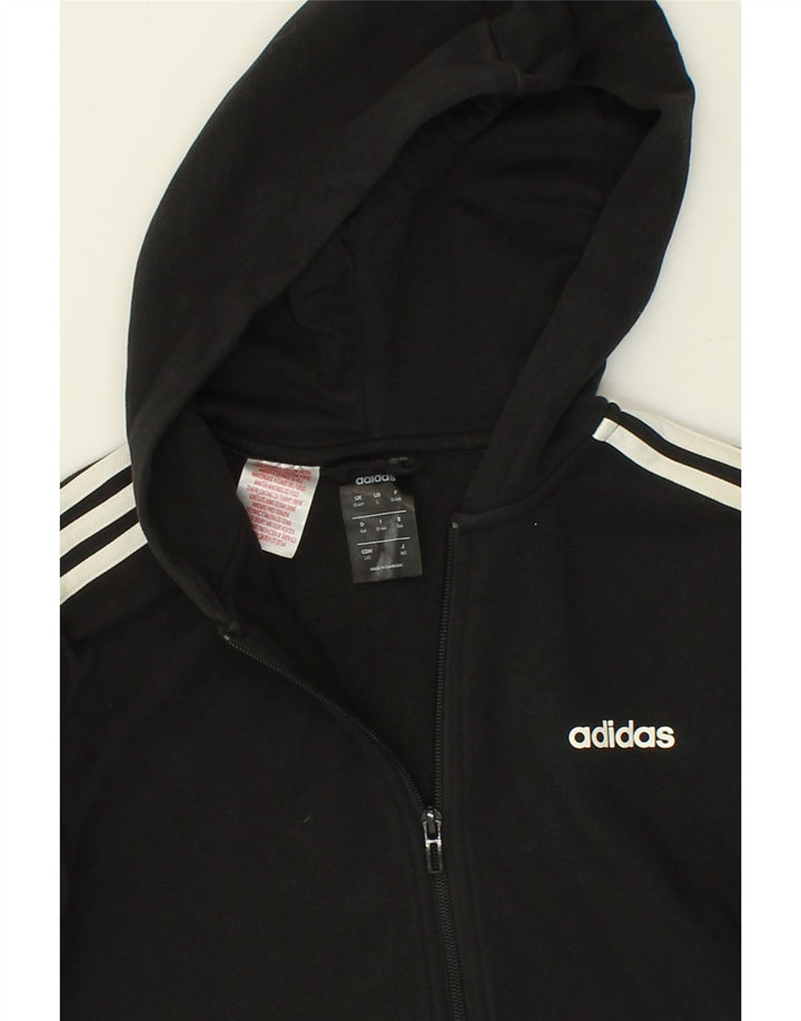 ADIDAS Boys Zip Hoodie Sweater 13-14 Years Black Cotton Vintage Adidas and Second-Hand Adidas from Messina Hembry 