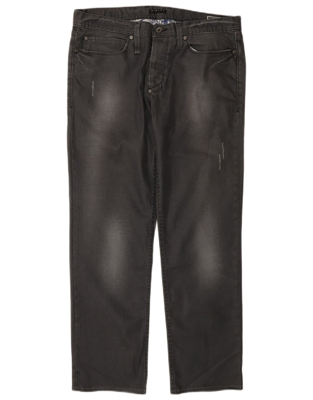 SISLEY Jeans Slim Masculino W35 L31 Algodão Cinza