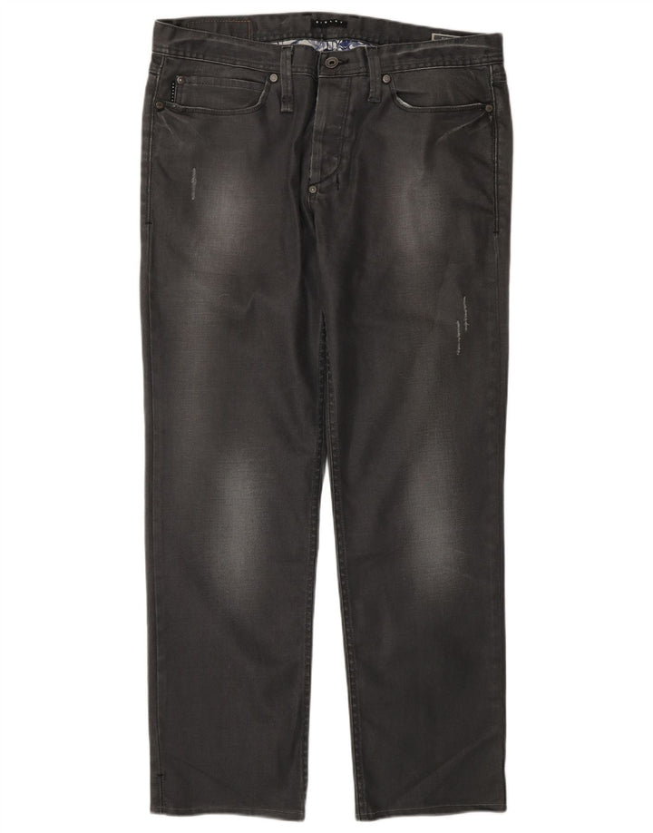 SISLEY Jeans Slim Masculino W35 L31 Algodão Cinza
