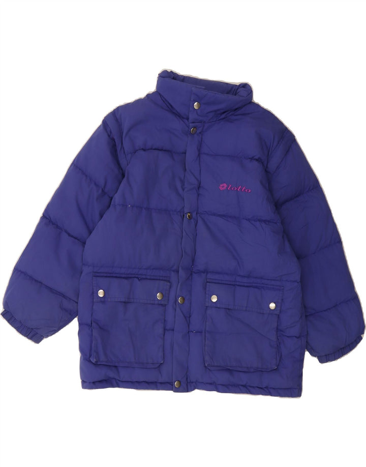 LOTTO Girls Padded Jacket 15-16 Years XL Purple Vintage Lotto and Second-Hand Lotto from Messina Hembry 