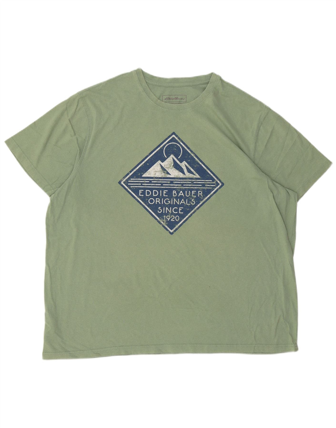 EDDIE BAUER Camiseta gráfica masculina Top 2XL algodão verde