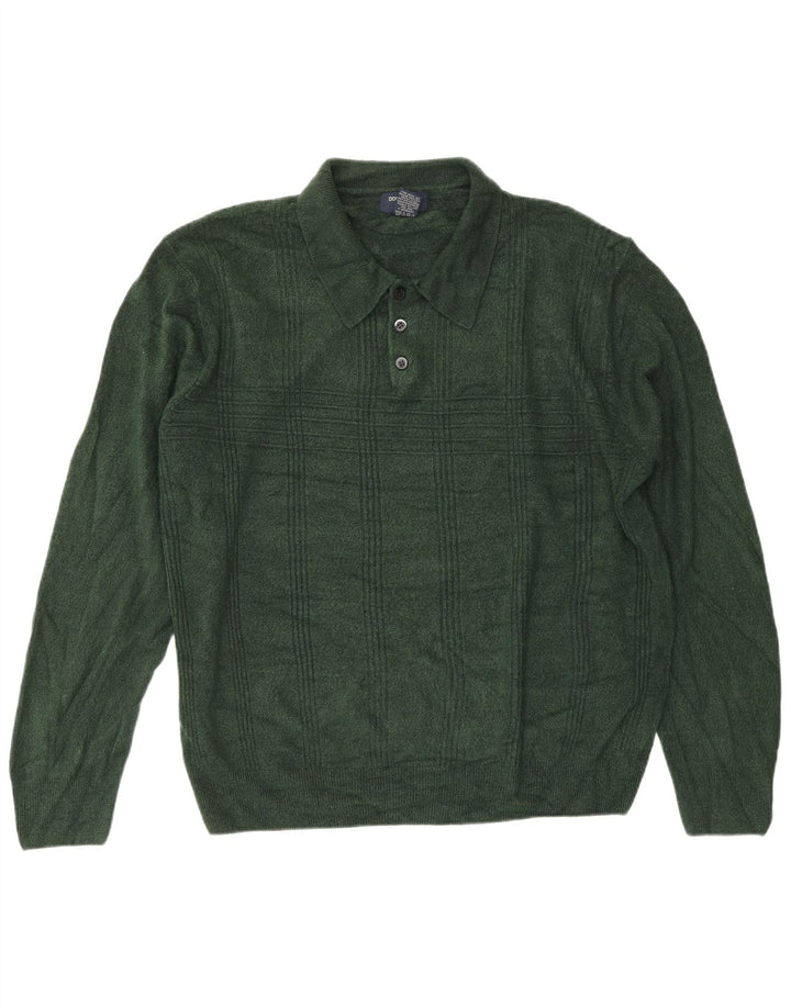 Suéter masculino DOCKERS com gola polo XL verde acrílico