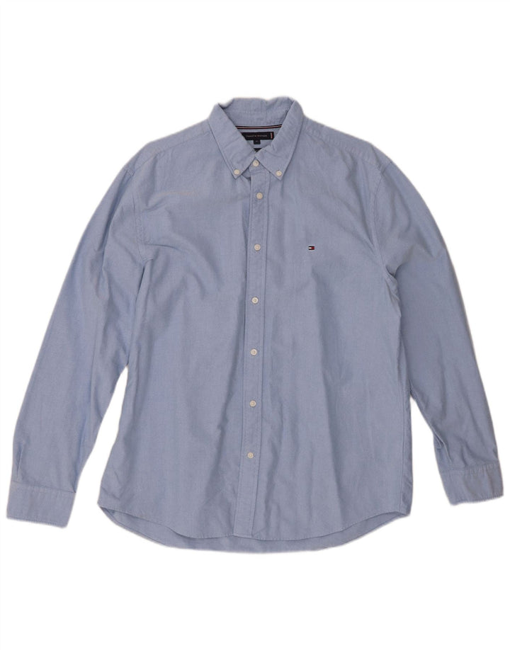 Camisa masculina TOMMY HILFIGER Regular Fit XL algodão azul