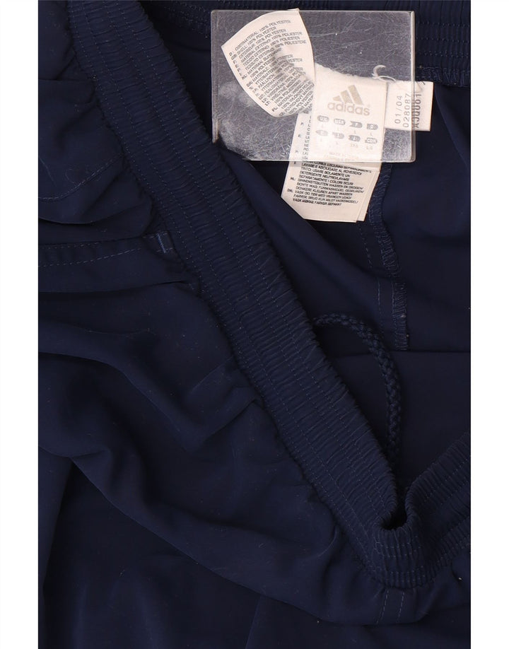 Shorts esportivos masculinos Adidas grandes poliéster azul marinho