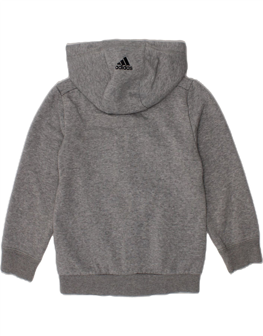 ADIDAS Boys Graphic Zip Hoodie Sweater 4-5 Years Grey Cotton Vintage Adidas and Second-Hand Adidas from Messina Hembry 