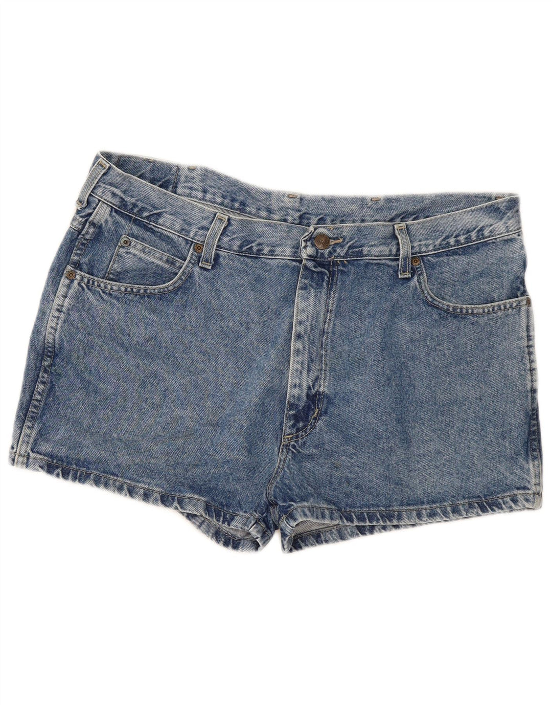 Shorts jeans Wrangler feminino W38 XL azul algodão