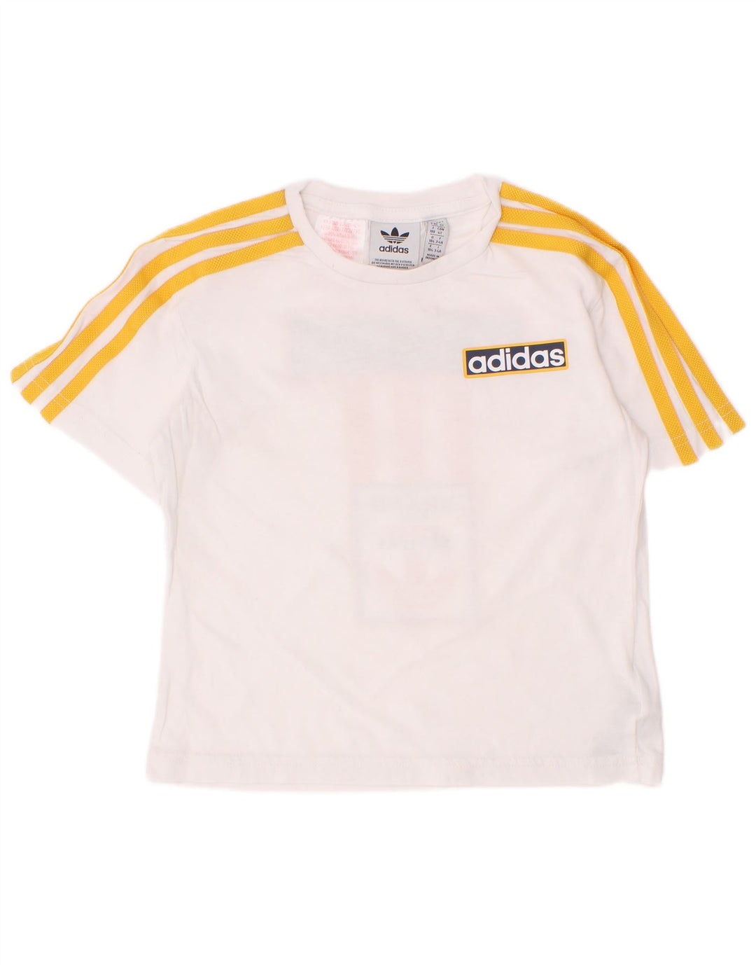 Camiseta Adidas Meninos Graphic Top 3-4 Anos Algodão Branco