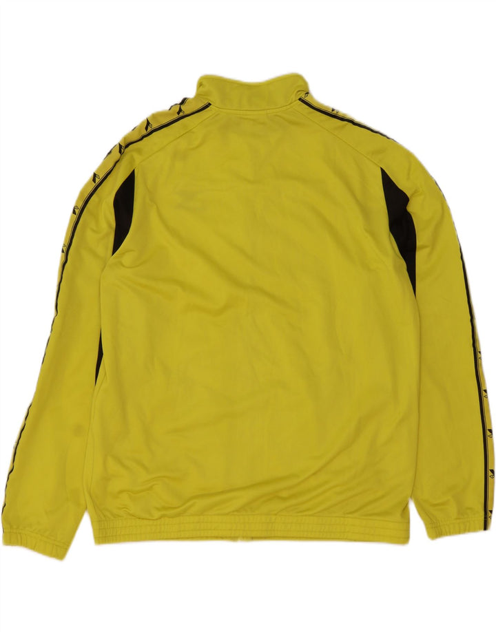 DIADORA Mens Graphic Tracksuit Top Jacket 3XL Amarelo Colorblock Poliéster