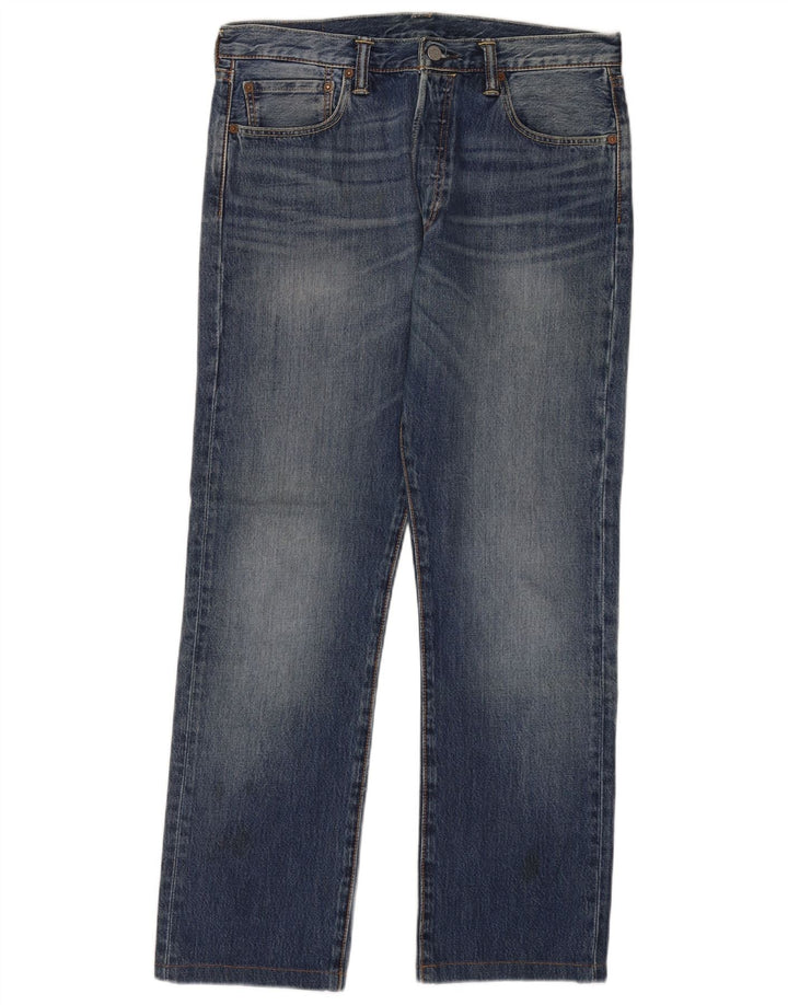 Levi's Masculino 501 Straight Jeans W33 L30 Azul Algodão