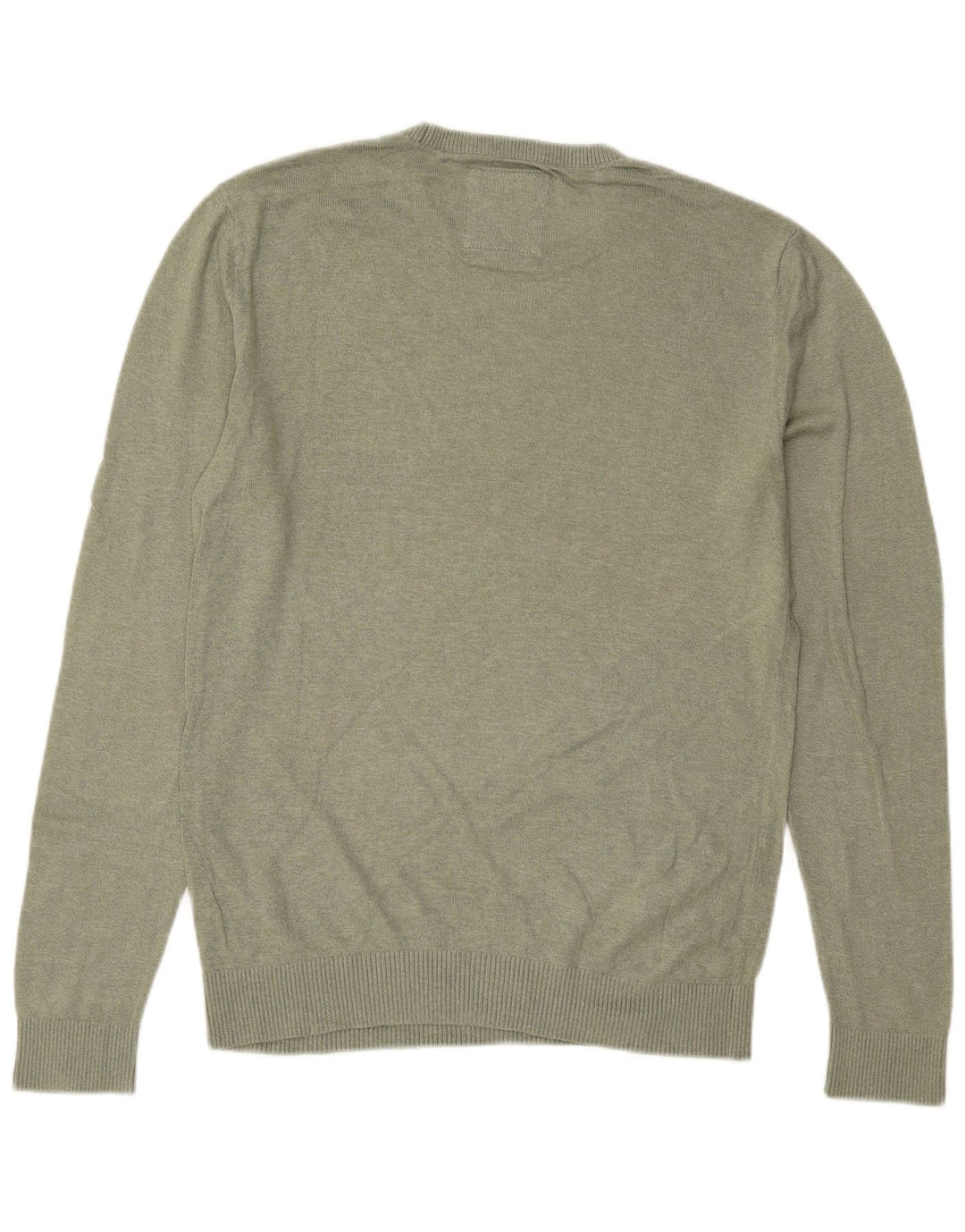 Suéter masculino Hollister com gola redonda, verde médio