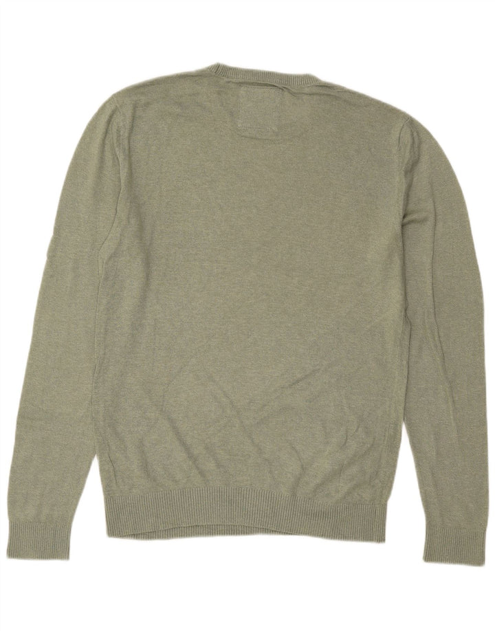 Suéter masculino Hollister com gola redonda, verde médio