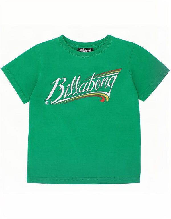 Camiseta gráfica Billabong Boys 5-6 anos algodão verde