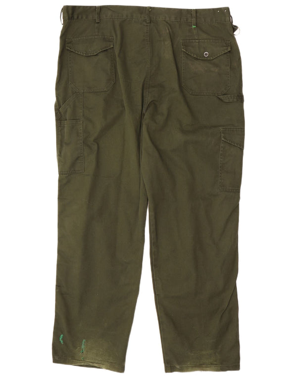Calças cargo retas masculinas Dickies W44 L31 poliéster verde