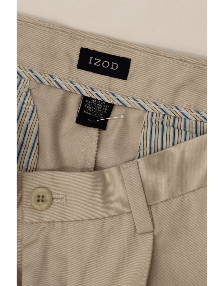 IZOD Mens Pegged Chino Trousers W31 L30 Beige Cotton Vintage Izod and Second-Hand Izod from Messina Hembry 