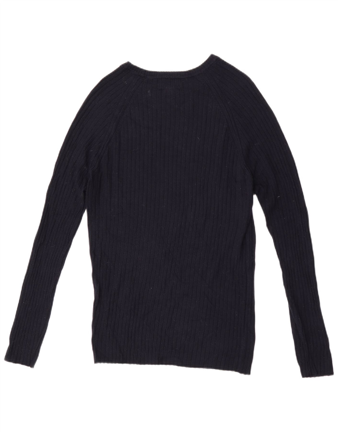 Zara Suéter masculino com gola canoa pequeno azul marinho