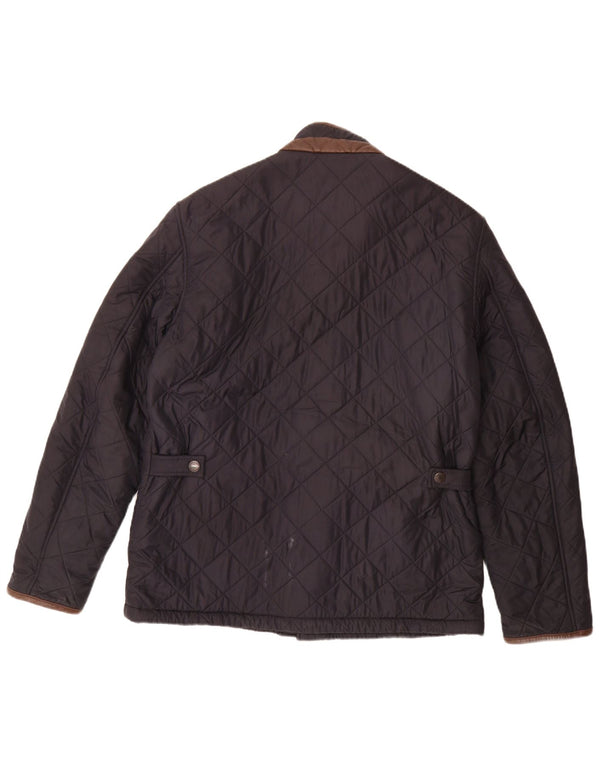 Jaqueta acolchoada masculina Barbour UK 40 grande azul marinho