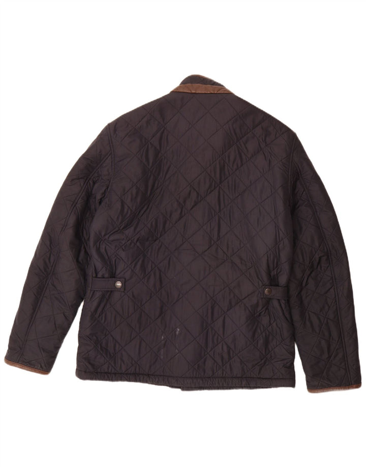 Jaqueta acolchoada masculina Barbour UK 40 grande azul marinho