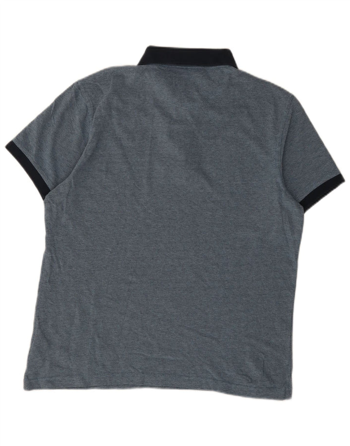 Camisa polo masculina Barbour grande algodão colorblock azul marinho