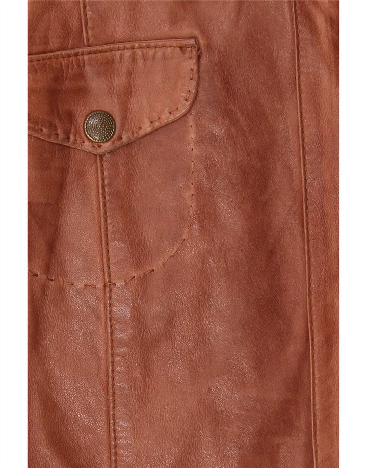 Jaqueta de couro masculina Conbipel IT 50 grande marrom
