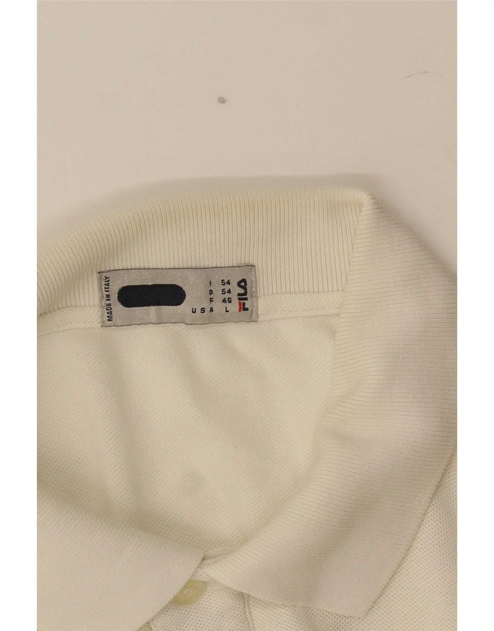 Camisa polo masculina Fila grande branca