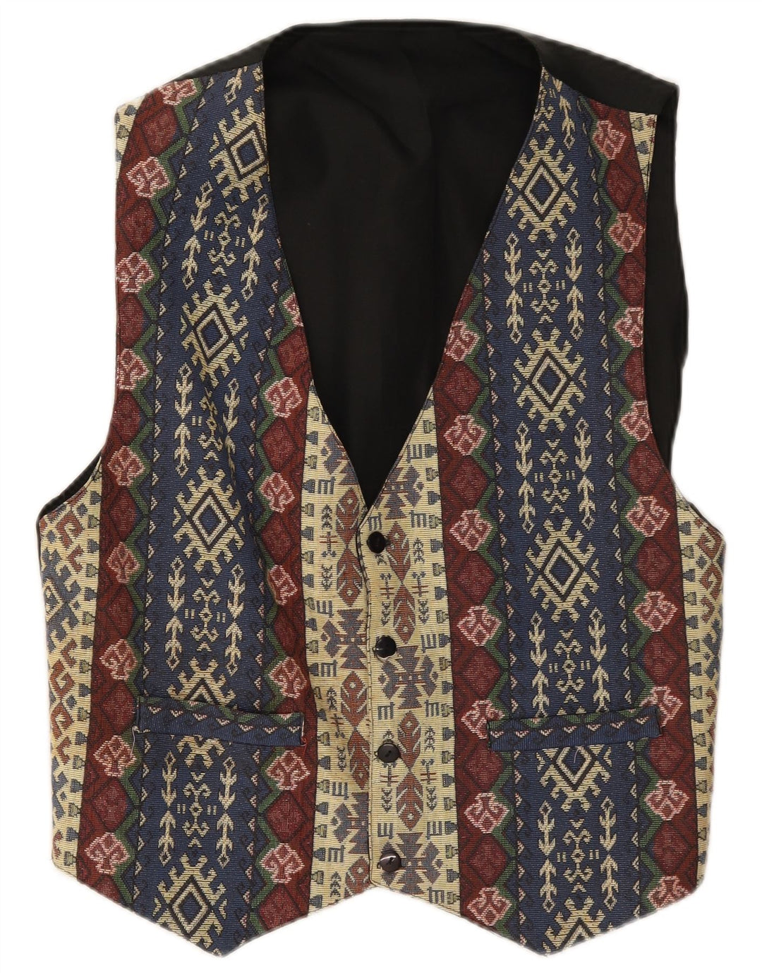 Colete masculino vintage XS multicolorido Fair Isle