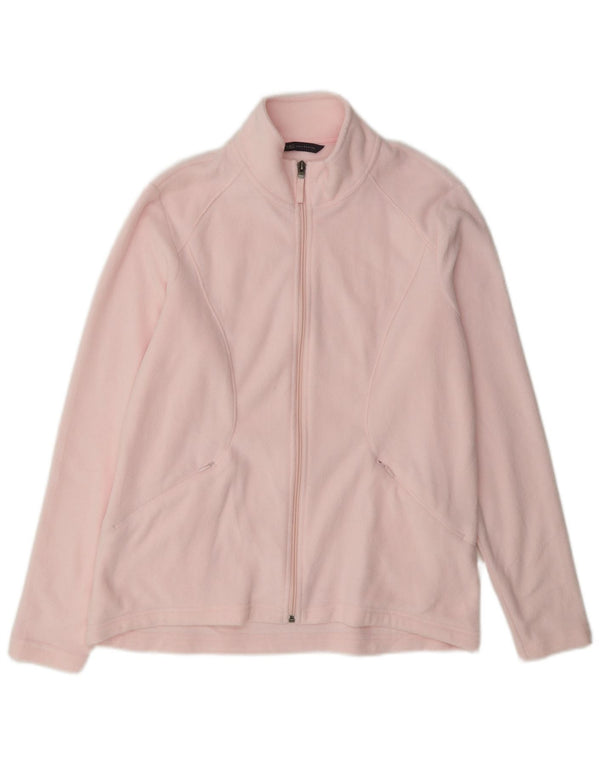Jaqueta de lã feminina Marks & Spencer Reino Unido 14 grande poliéster rosa