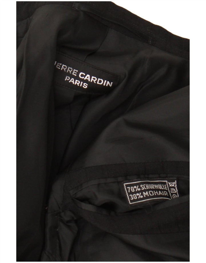 Jaqueta blazer masculina Pierre Cardin com 3 botões Reino Unido 38 lã preta média